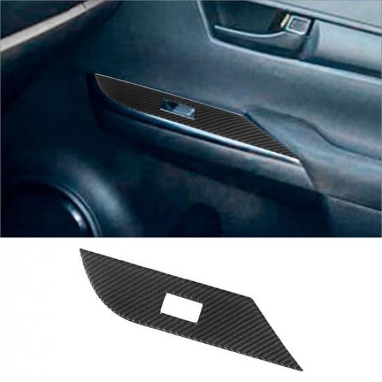Carbon Fiber Interior Passenger Side Door Control Cover Trim For Toyota Hilux