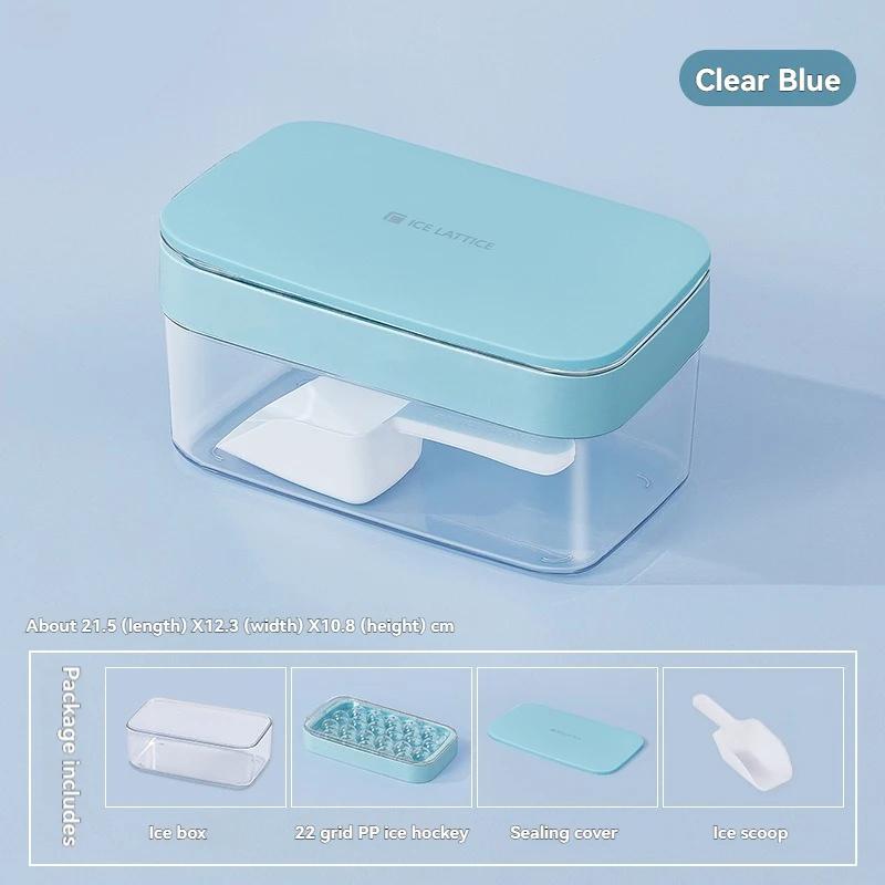 Mini Ice Cube Tray With Lid And Bin Ice Cube Maker Ice Mold Ice Cubes Storage Box Spill-resistant Removable For Whiskey Cocktail