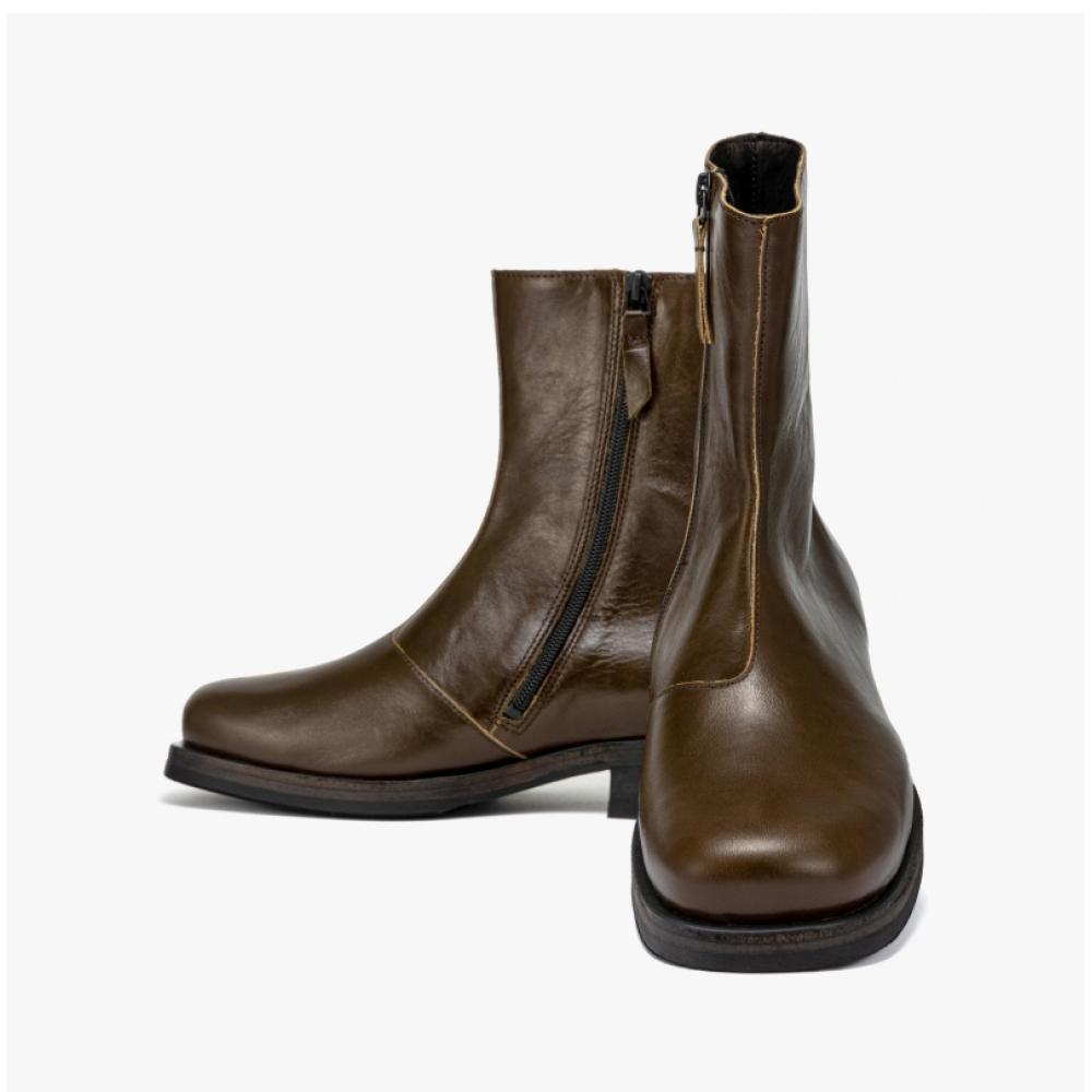 Hourlegashi A3207co Camion Olive Ankle Boots