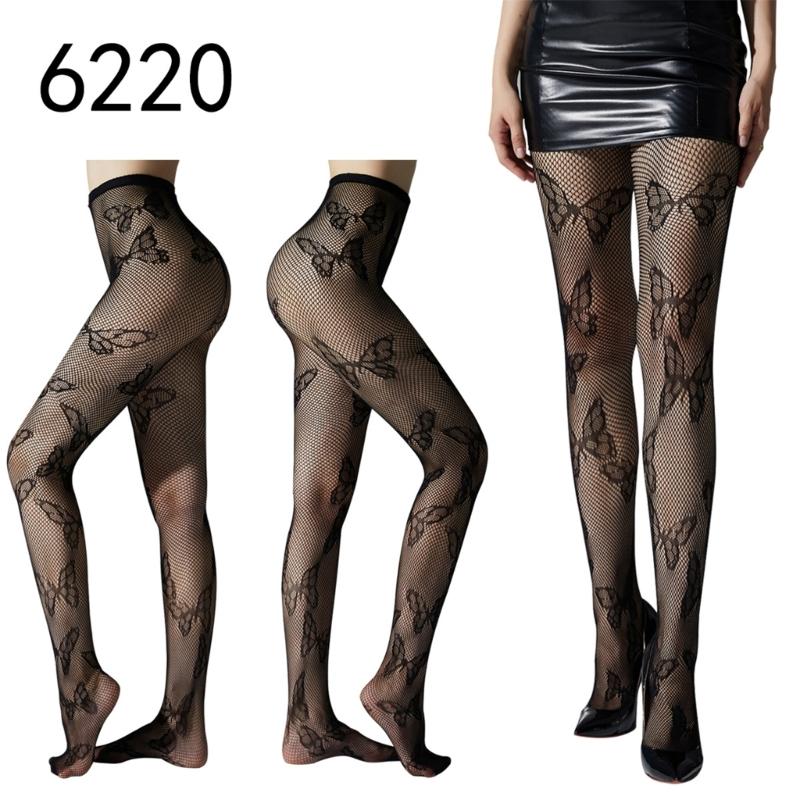 Women Lace Patterned Tights Fishnet Stockings Pantyhose Patterned Net Stockings Pantyhose for Raves Party Club Costumes