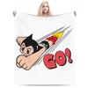 Mighty Atom Astroboy Astro Boy Blanket Flannel Autumn/Winter Anime Portable Ultra-Soft Throw Blankets for Home Office Rug Piece