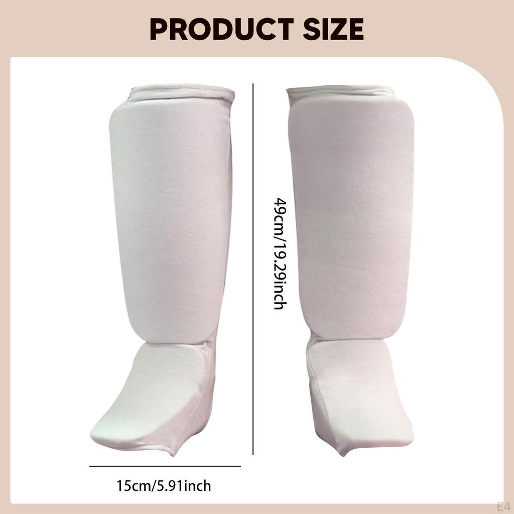 1 Pair of Shin Guards, Kickboxing Leg Protectors with Instep Protection, EVA Material, Training