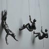 1Pc American Retro Industrial Style Climbing Figure Background Wall Decoration Pendant