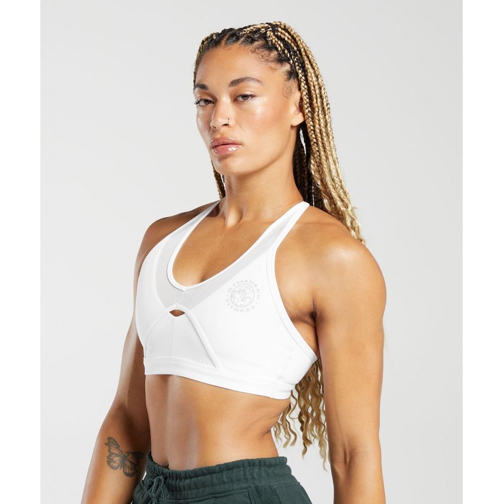 

Gymshark Спортивный бюстгальтер Legacy T Bar Белый B6A2M WB57