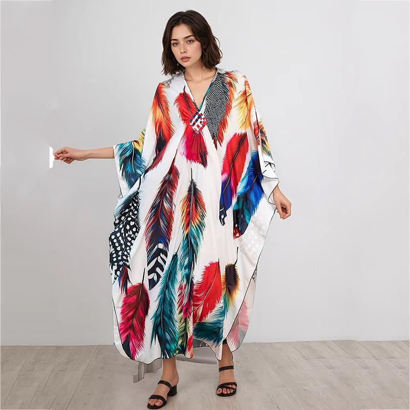 XITAO Contrast Color Printing Cartoon Women Dress GJ1207