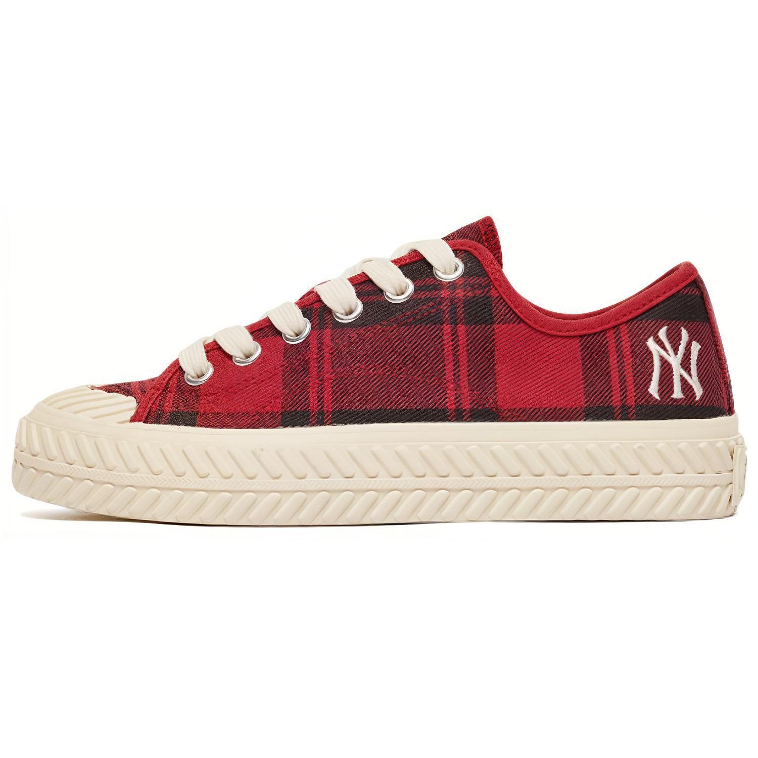 

New MLB Playball Anti Slip Wear Resistant Low Top Canvas Shoes Unisex Red 3ACVVC21N-50RDD 42.5