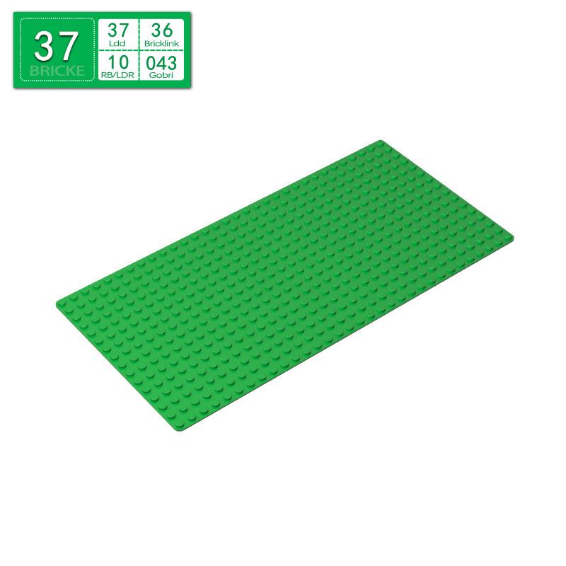 BRICKE 16x32 Baseplate: Compatible with Lego, MOC Loose Parts, DIY Small Particle Building Blocks. Piece