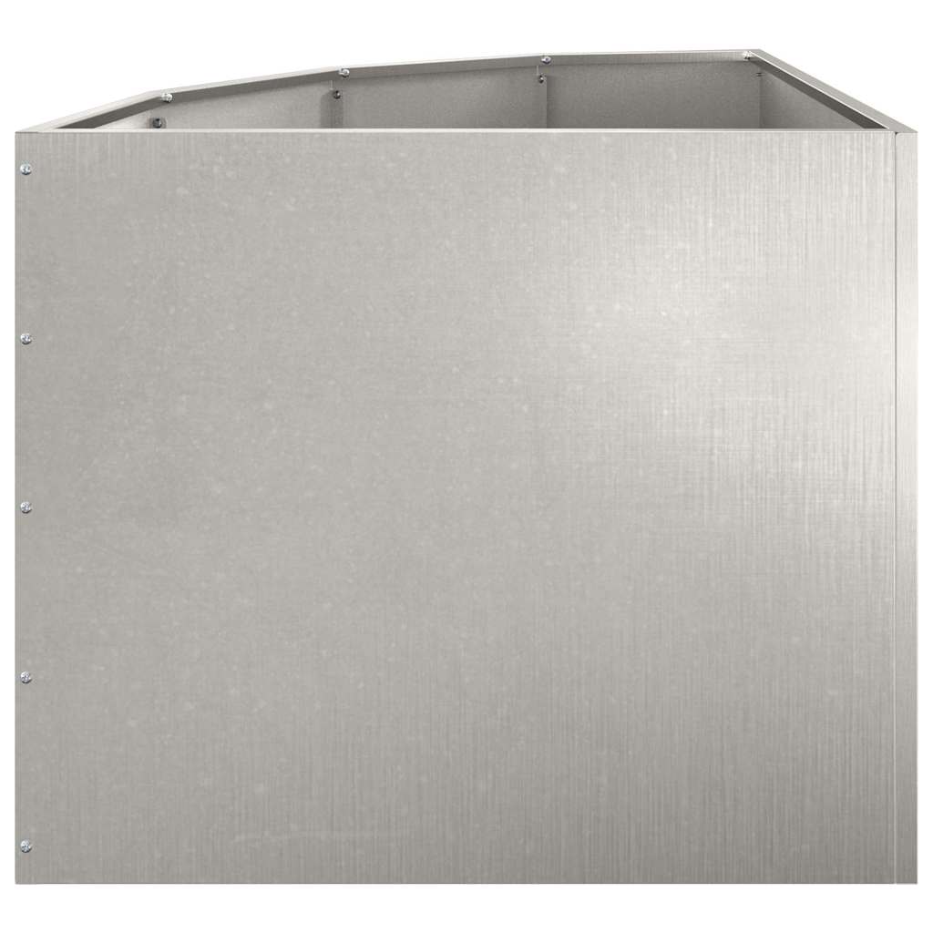 Corner Planter Silver 60 X 60 X 50 Cm Stainless Steel