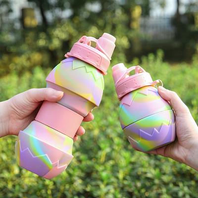 Folding Silica Gel Cup Outdoor Sports Bottle Cross-Border New Product Creative Egg Shell Telescopic and Portable Silicone Cup for Water