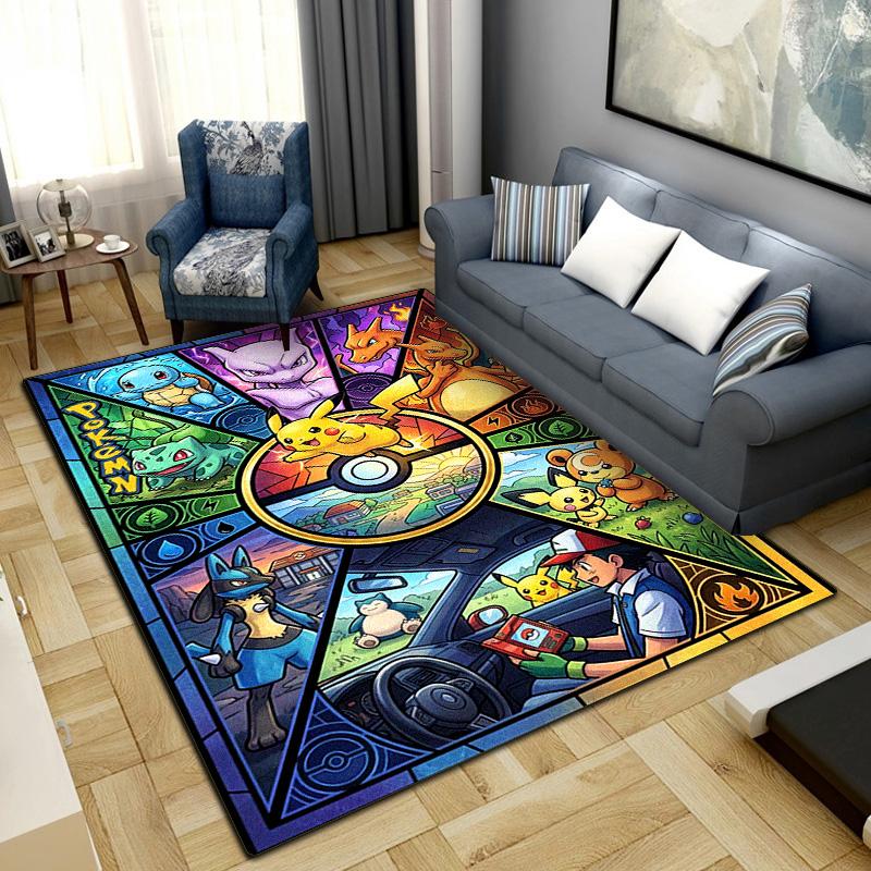 Pokemon Anime Area Carpet for Living Room Bedroom Home Decor Cool Movie Mat Floor Mat -LXR40