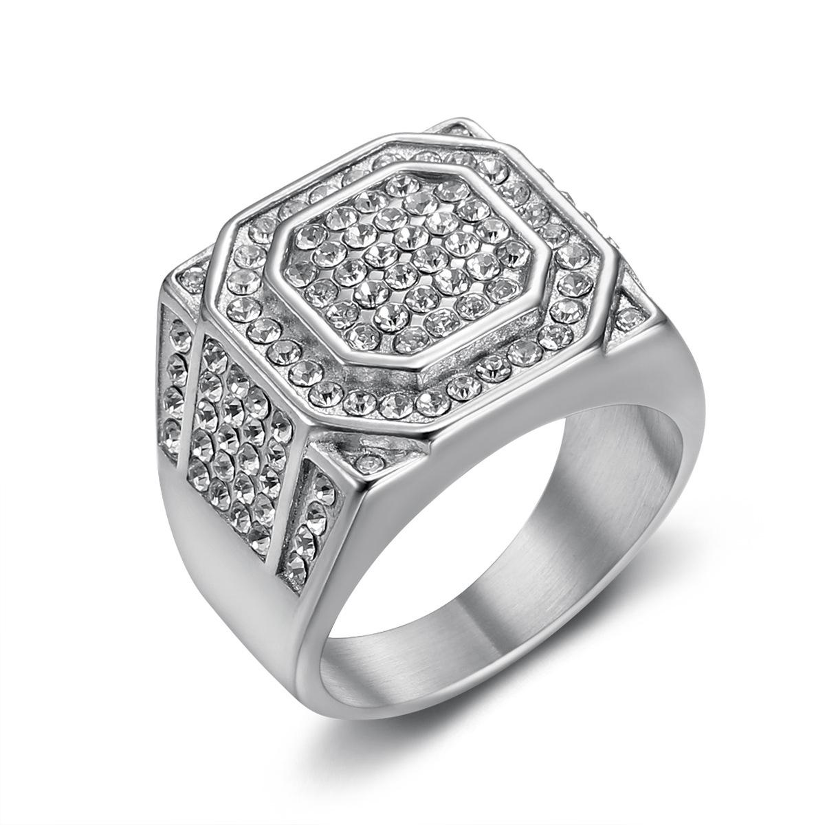 

Кольцо новая хип-хоп ночной клуб ювелирные изделия позолоченное бриллиант мужское кольцо 13