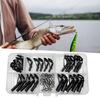 35 pezzi/scatola anello guida canna da pesca misure assortite occhiello in ceramica in acciaio inox sostituzione girella canna da pesca in acqua dolce e salata riparazione punta