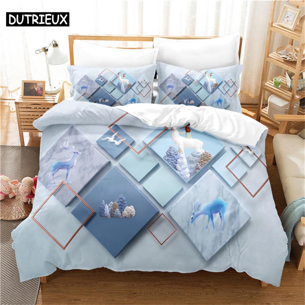 

Photo frame 3Pcs Bedding Sets 3D Digital Printing Custom Quilt Duvet Cover Set Home Queen King Quilt Pillowcase (135x200cm)&set