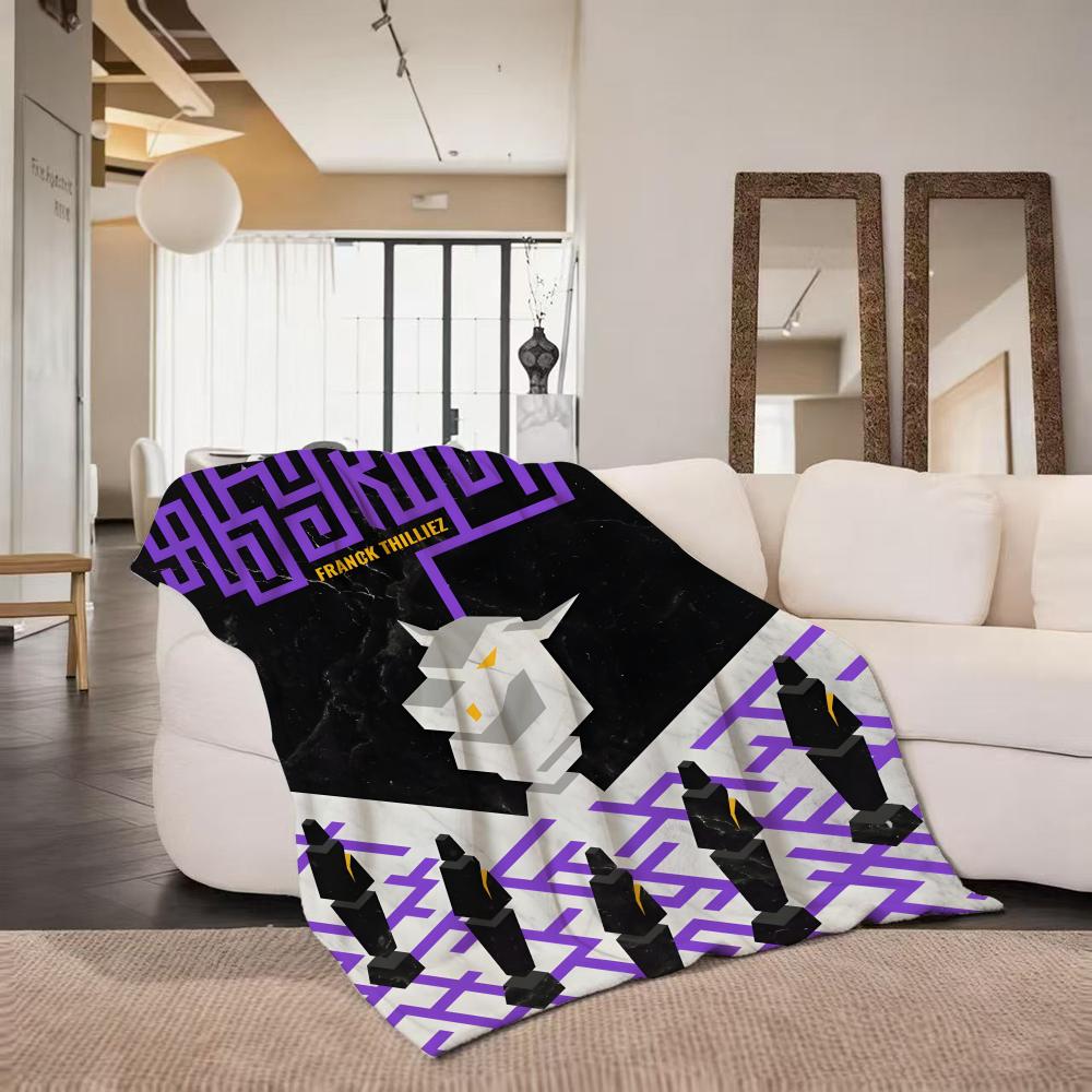 Art Vintage Mind Maze P Print Cartoon Throw Flannel Throw Blanket Suitable for Sofa Living Room Bedroom