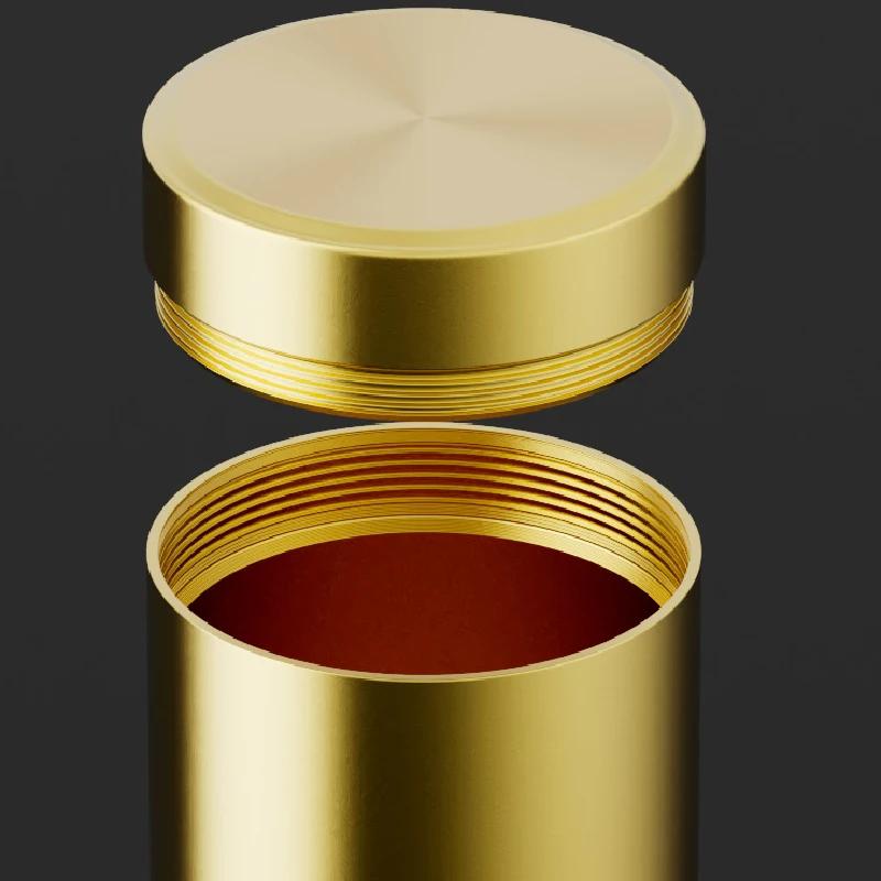 Mini Portable Sealed Jar Travel Moisture-proof Solid Color Nut Candy Food Storage Container Tea Can Metal Box Stainless Steel