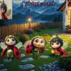 3Pcs Cute Ladybug Flat 2D Acrylic Garden Decor, Ideal for Outdoor Lawn, Planters, Yard & Garden, Durable & Perfect Gift Choice