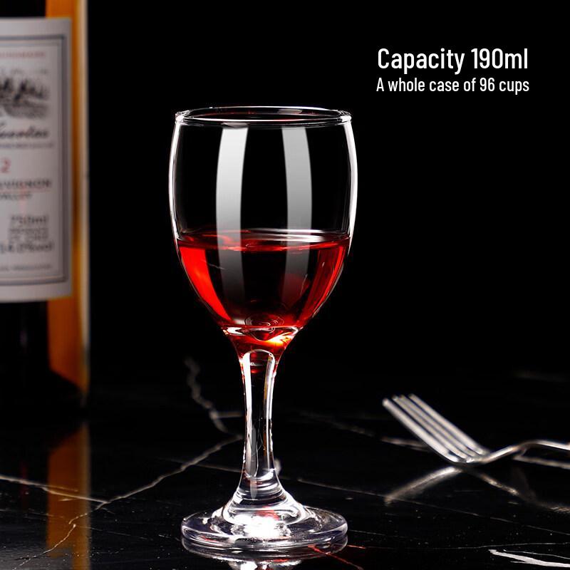 ZISIZ 6-Piece Thickened Glass Red Wine Goblet Set