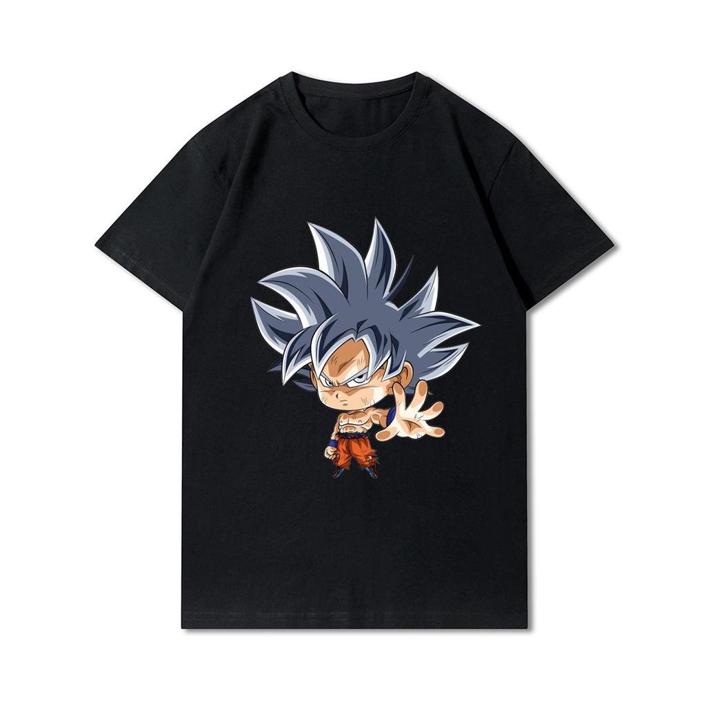 Dragon Ball gedruckt Männer T Shirts Rundhals Baumwolle Tops Sommer Casual Anime schwarz T-Shirts
