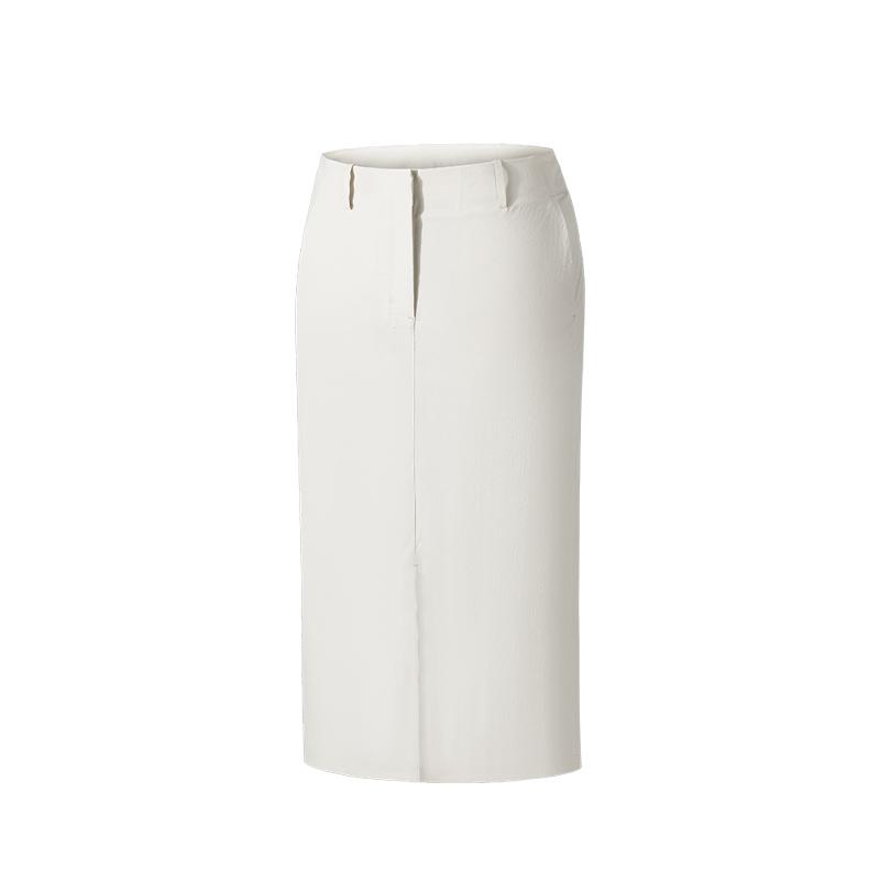 

Anta Champion All-Weather Series Solid Color High-Waisted Comfortable Breathable Versatile Casual Long Skirt Women skirts Wood-Color 162520207-1 S