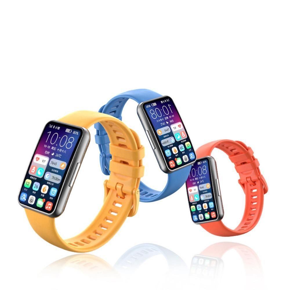

Replacement Bracelet Silicone Watchband Portable Watch Strap for Huawei Band 7 Green