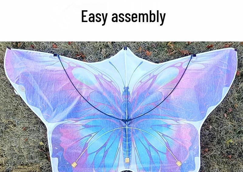 Colorful Wings Butterfly Kite: Easy-Fly Light Breeze for Adults & Kids - High-Grade Delta Design