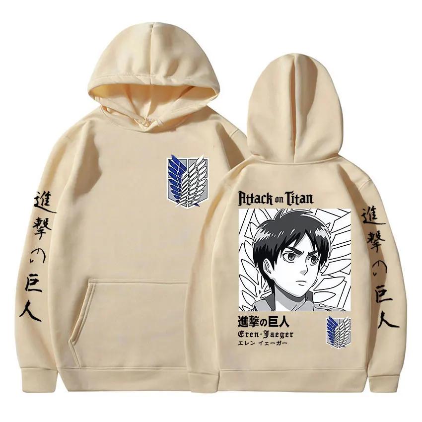 Anime Attack On Titan Graphic Hoody Men Women Clothing Hip Hop Sweatshirts Fashion Oversized Fleece Hoodies Streetwear