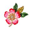 Women Brooch Enamel Flower Dripping Oil Anti-slip Wear-resistant Suit Coat Collar Hat Scarf Decoration Clothes Pin Prom Party Garment Jewelry