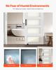 Sliding Barn Door, 813 x 2134mm, High-Strength MDF Panel and Glass, Barn Door with Hardware Kit, Water-Proof PVC Surface, Easy to Install, H-Frame,