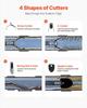 Drain Cleaner Machine 30m x 9.5mm, Auto Feed Sewer Snake Auger on Wheels, Portable Drain Cleaning Machine with 4 Cutters & Air-activated Foot Switch