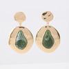 Exaggerated Retro Gold Color Irregular Geometry Teardrop-shaped Resin Amber Dangle Earrings for Women Fashion Designer Jewelry