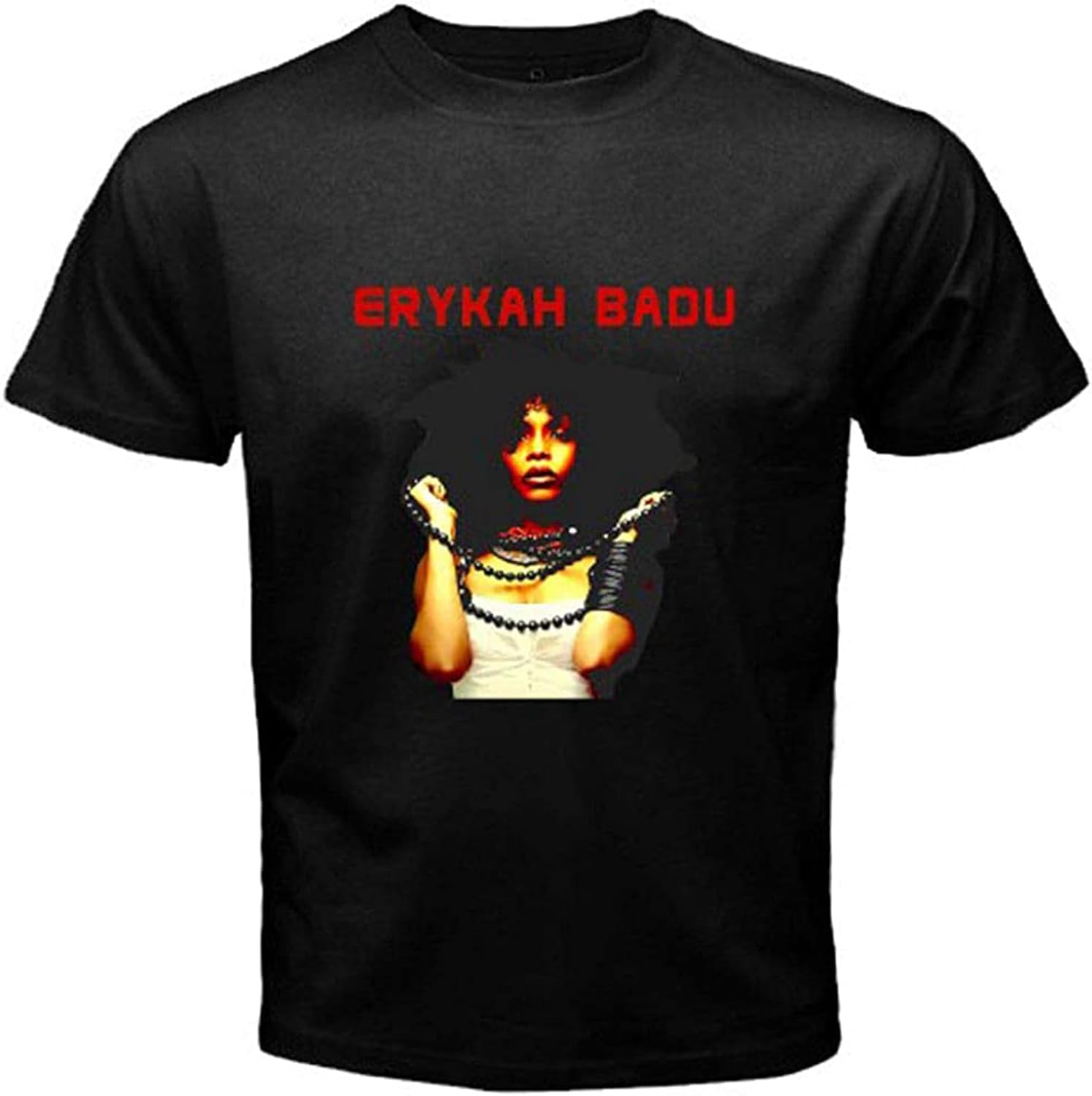 New Erykah Badu The Roots Hip Hop Singer Amerykah Men s Black T Shirt L чёрный