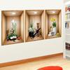 3Pcs/Set Potted Plants Vase Wall Stickers Removable For Bedroom Living Room Nursery Decoration Wall Decals