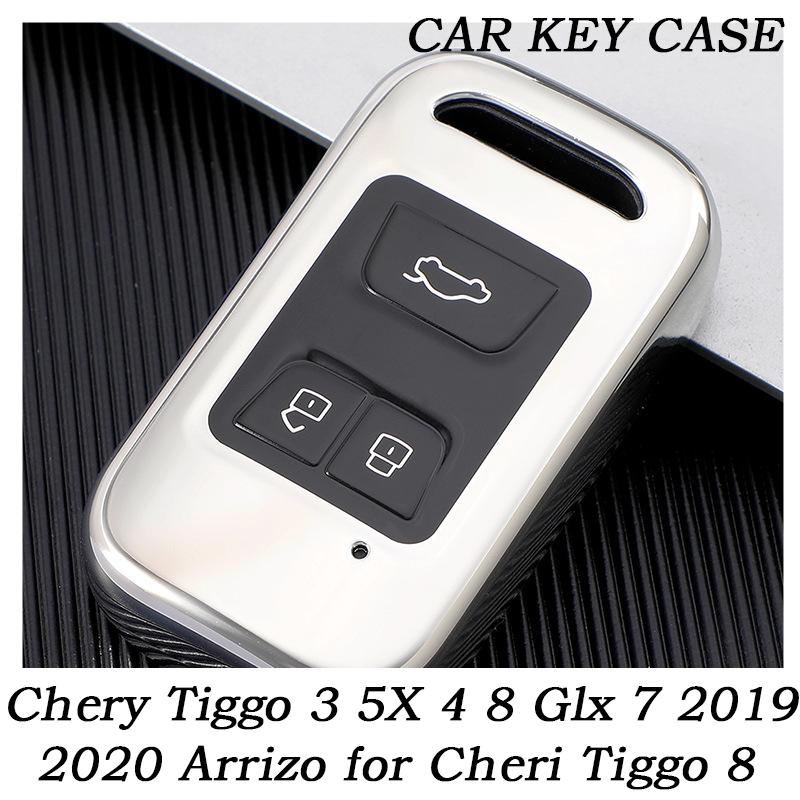 New TPU Car Remote Key Fob Cover for Chery Tiggo 3 5X 4 8 Glx 7 2019 2020 Arrizo for Cheri Tiggo 8 Case Holder Protector Accessories