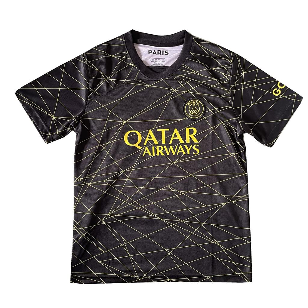 Soccer Uniform 22-23 PSG Paris Saint-Germain AWAY Limited Mbappé Children Adult Uniform Number 7 Practice Wear Breathable Quick Dry Present Junior