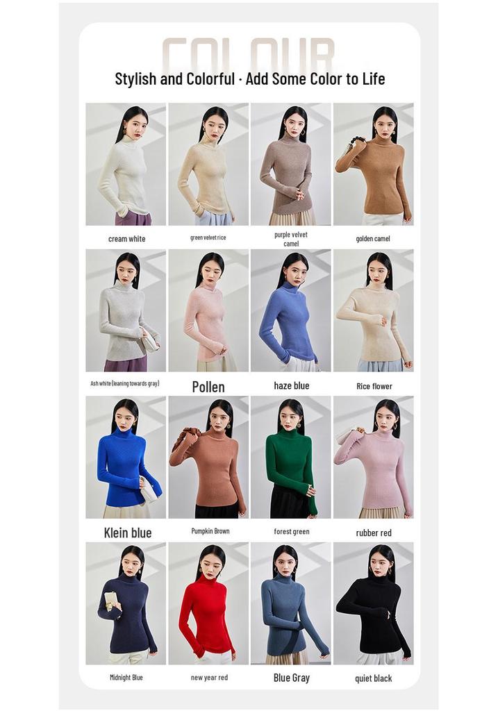 Women's Autumn/Winter 2025 Half-High Neck Slimming Knit Sweater - Comfortable & Fashionable Base Layer Top