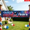 250th Anniversary Banner 6.5x1.5ft 250 Years of Freedom American Patriotic Decoration