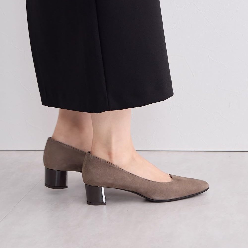 HIMIKO / Himiko / Square Toe Metal Plate Heel Pumps / 641312D Gray 265