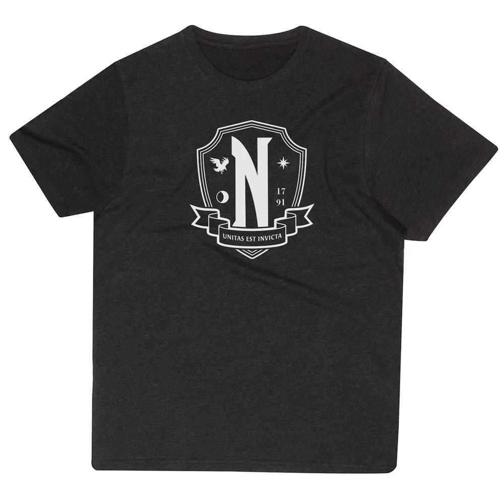 Wednesday Unisex Adult Nevermore Emblem T-Shirt