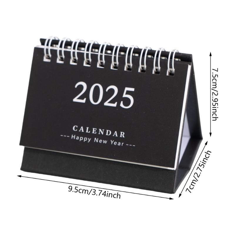 2025 Kalender Einfacher Stehkalender Kleiner Kalender Bürokalender Monatskalender Tischkalender Einfache Notizblöcke
