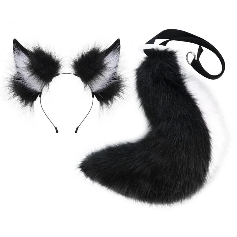 Faux Fur Fox Ears Tail Set Cosplay Props Anime Conventions Girl Costumes