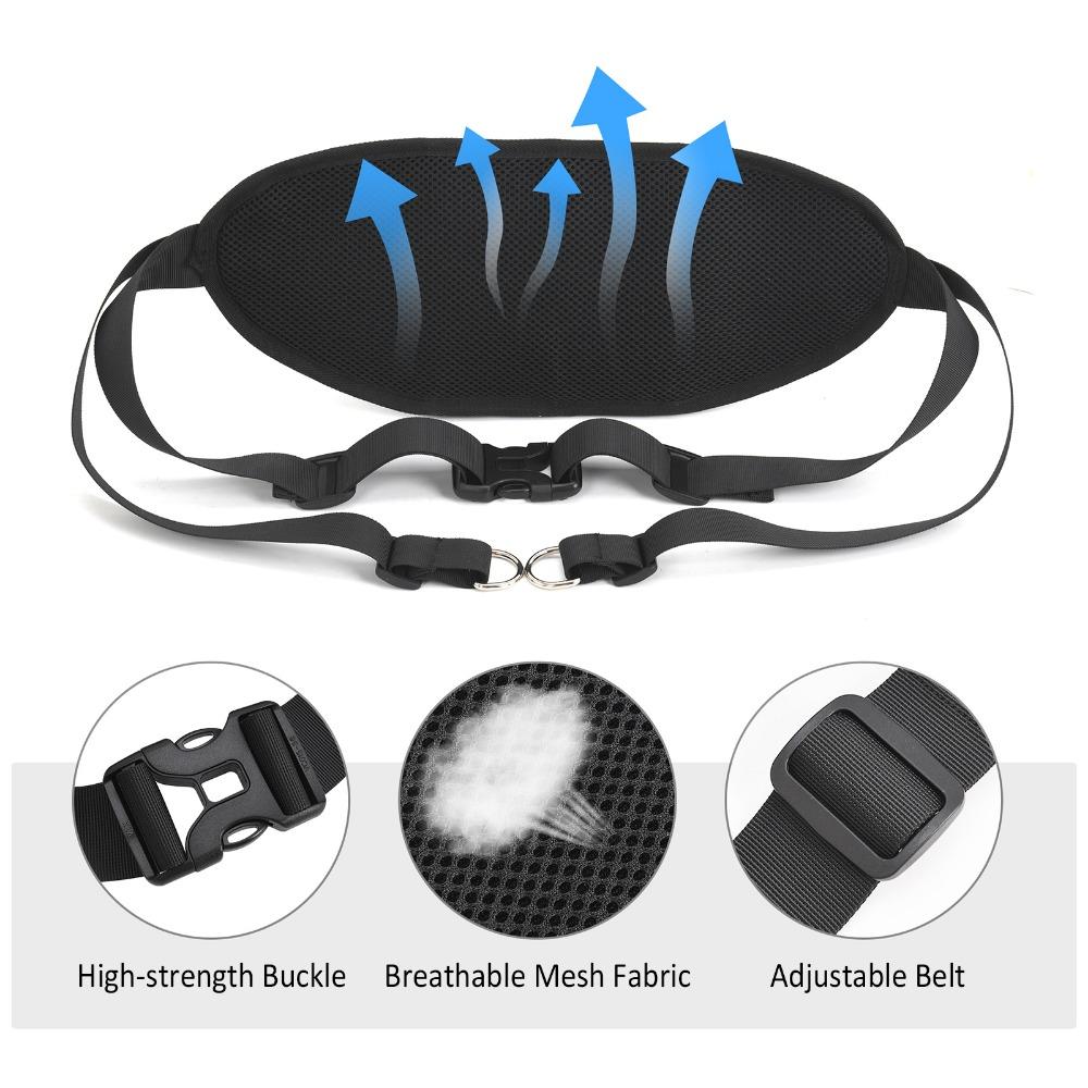 3pcs Zippered Closure Running Waist Bag Adjustable Strap Outdoor Waist Bag For Hiking
