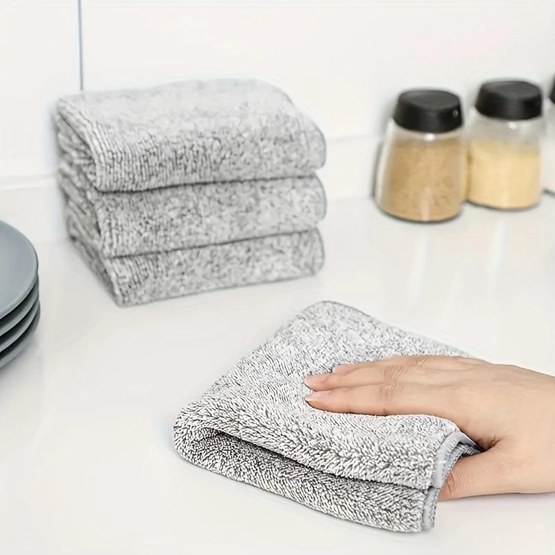 50/100 Pcs Gray Microfiber Cleaning Cloth Set - Soft & Absorbent - Perfect for Home, Office, Car Washing, Glass