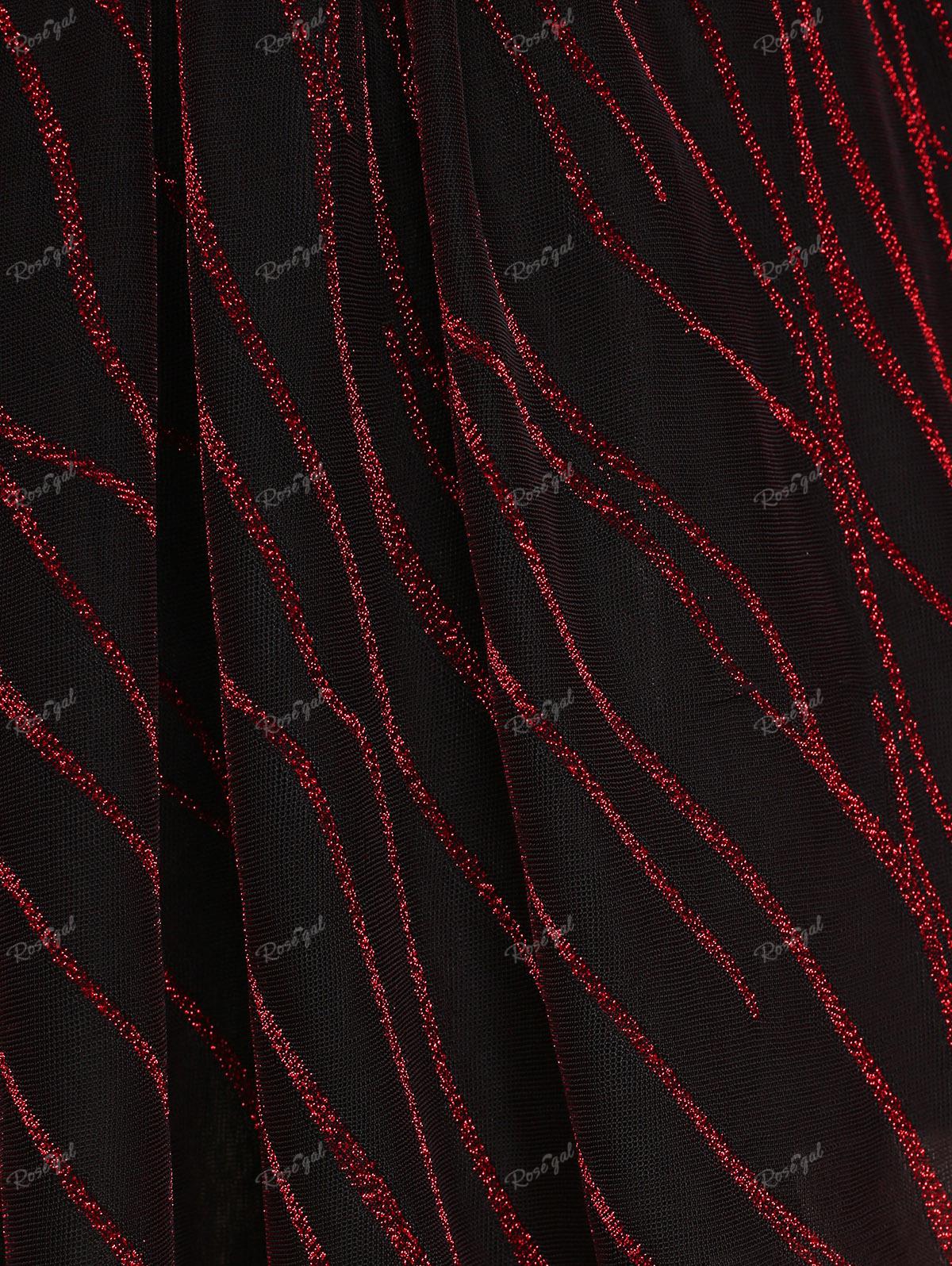 Футболка Rosegal Plus Size из искусственной кожи с поясом и сверкающими цепочками — фото 5