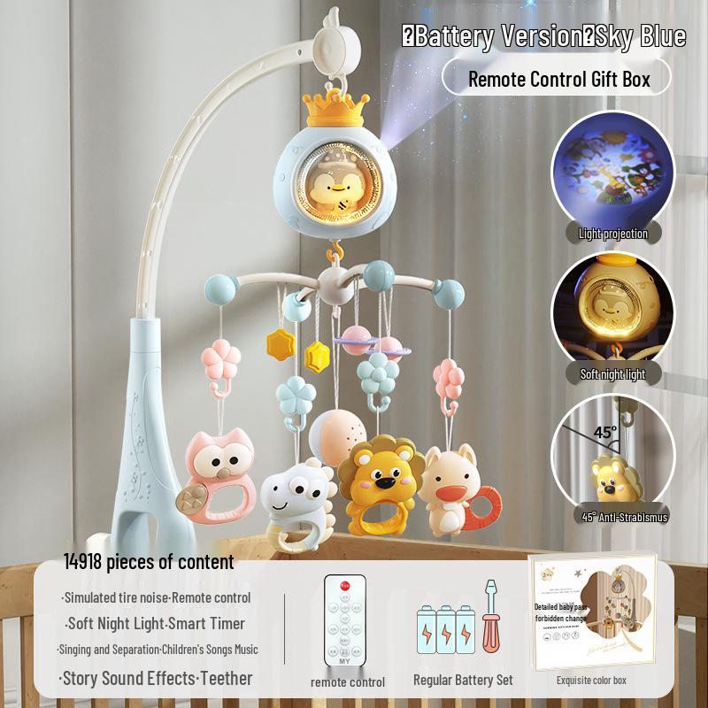 Rotating Baby Stroller Rattle: Musical Bedside Hanging Toy for Newborns