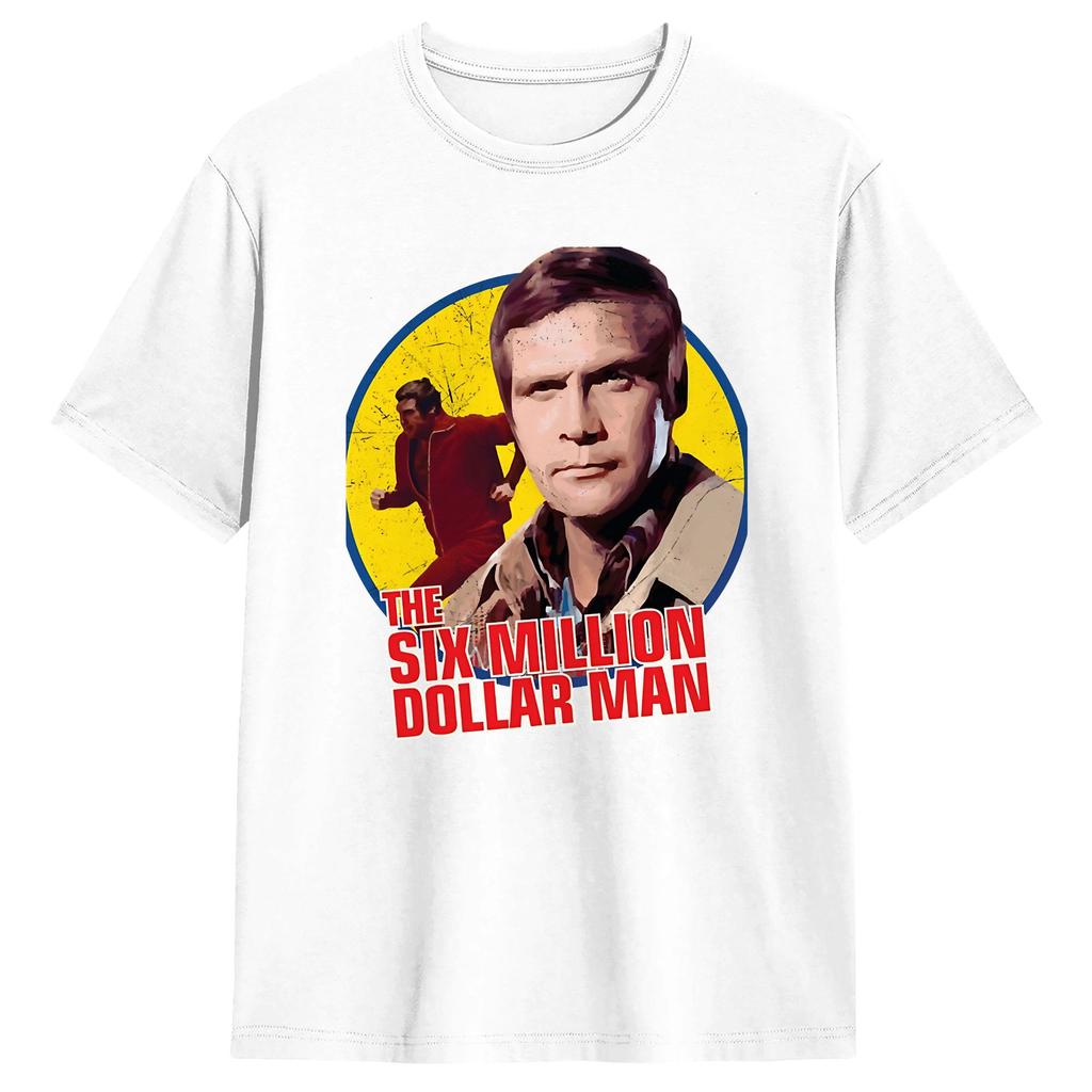 Nyhet Sex Miljoner Dollar Unisex TV T-shirts för Unisex Rund Hals Bomulls-T-shirts Kortärmad T-shirt Större Storlekar Kläder