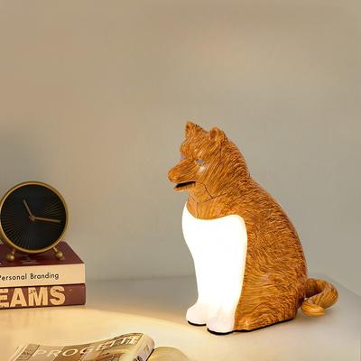 1Pc Basic Bedside Bedroom USB Charging Lucky Dog Ornament Decorative Night Light Aromatherapy Creative Gift Desk Lamp