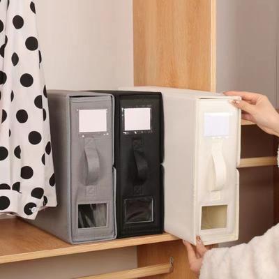 Brown/beige/black/grey 1pc Foldable Bed sheet&curtain&Blanket Storage Box with Handle&zipper,High Capacity Bed Sheet Storage Organizer.