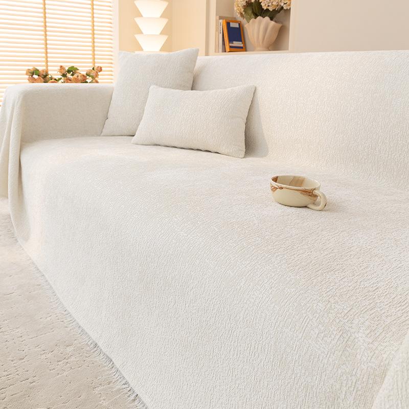 

Чехол для дивана из шенилла Qianyi, однотонный, легкий, роскошный, высококачественный, для дивана, полотенце, устойчивое к царапинам от кошек, подушка, все включено 180*260cm