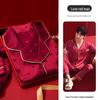 Red Couple's Ice Silk Pajama Set