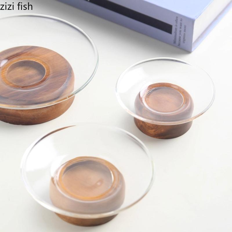 Glass Fruit Plate High Footed Dessert Plate Pastry Plates Snack Bowl Candy Dish Display Stand Cake Stand Dried Fruit Plates Tray